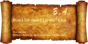 Buella Apollinária névjegykártya